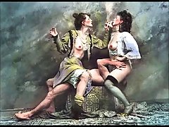 Miniature bébé avale le membre excité