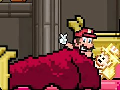 La fille avec la matraque dans les fesses